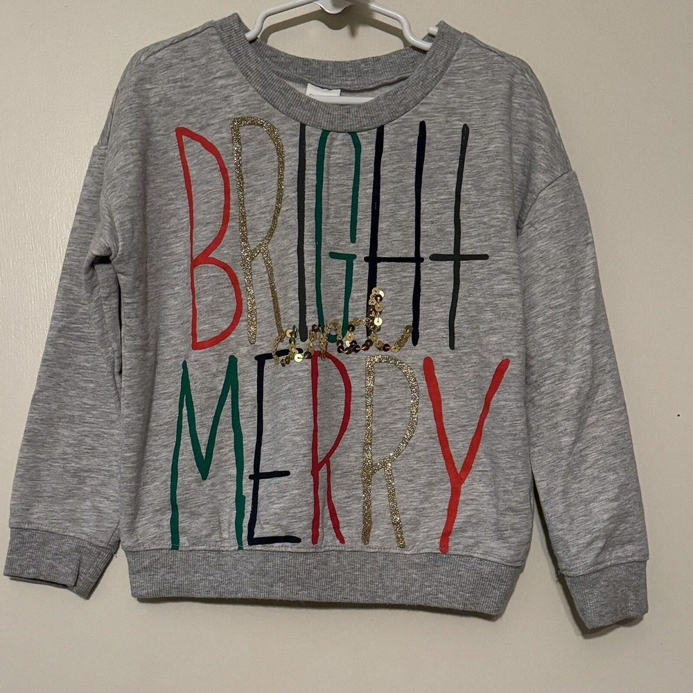Gymboree North Pole Merry And Bright Girls Sweater Christmas Size 5-6 Small